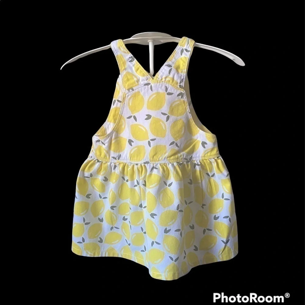 CARTERS JUST ONE YOU overall skirt with a lemon print, 18 months
